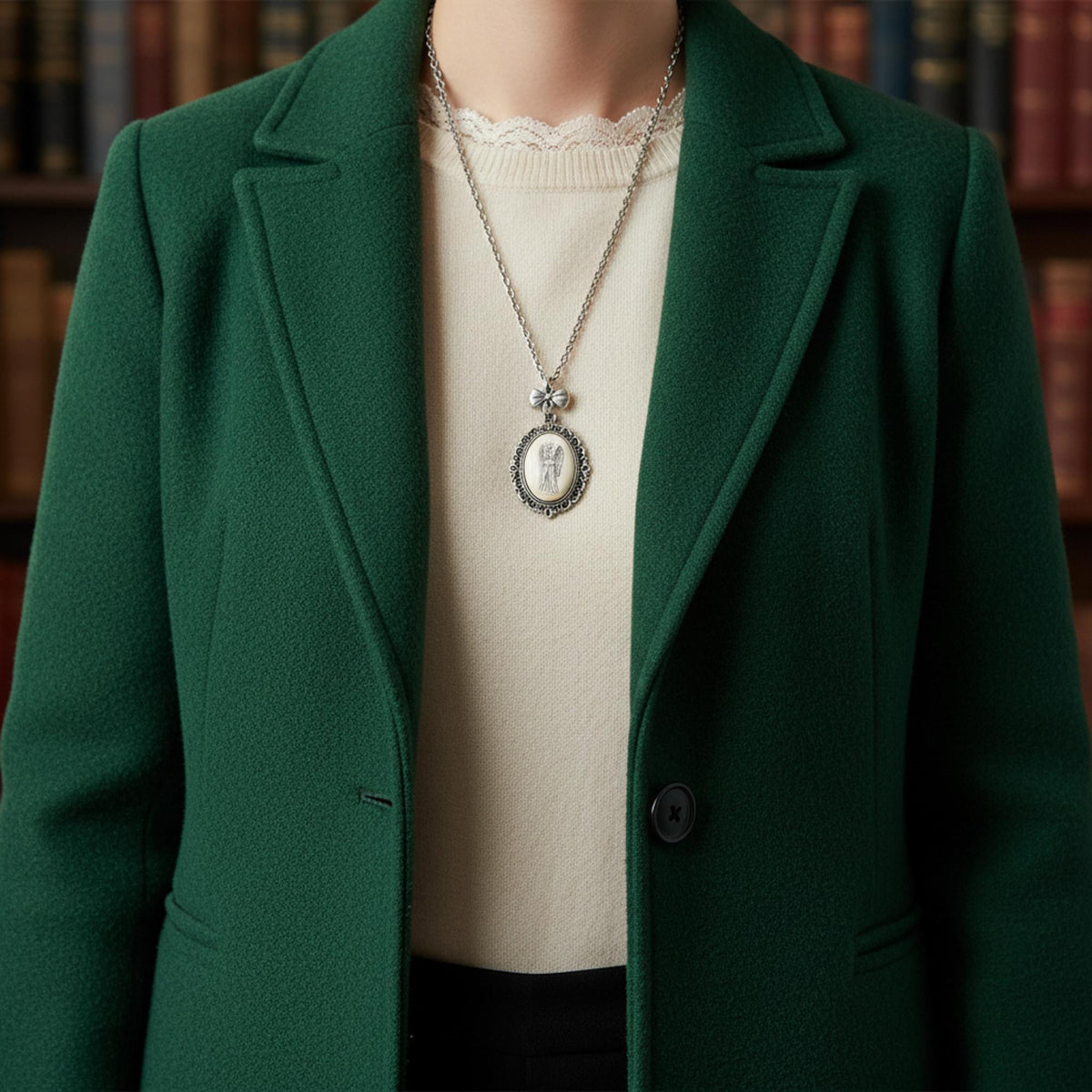 Doctor Who Weeping Angel Cameo Necklace