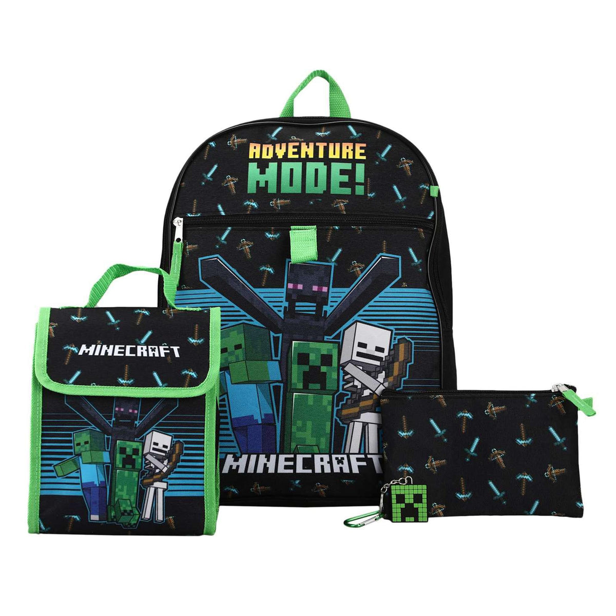 Minecraft Adevnture Mode 5 Piece 16 Inch Backpack Set