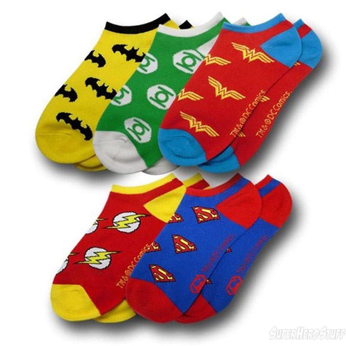 DC Comics Character Ankle Socks 6 Pair