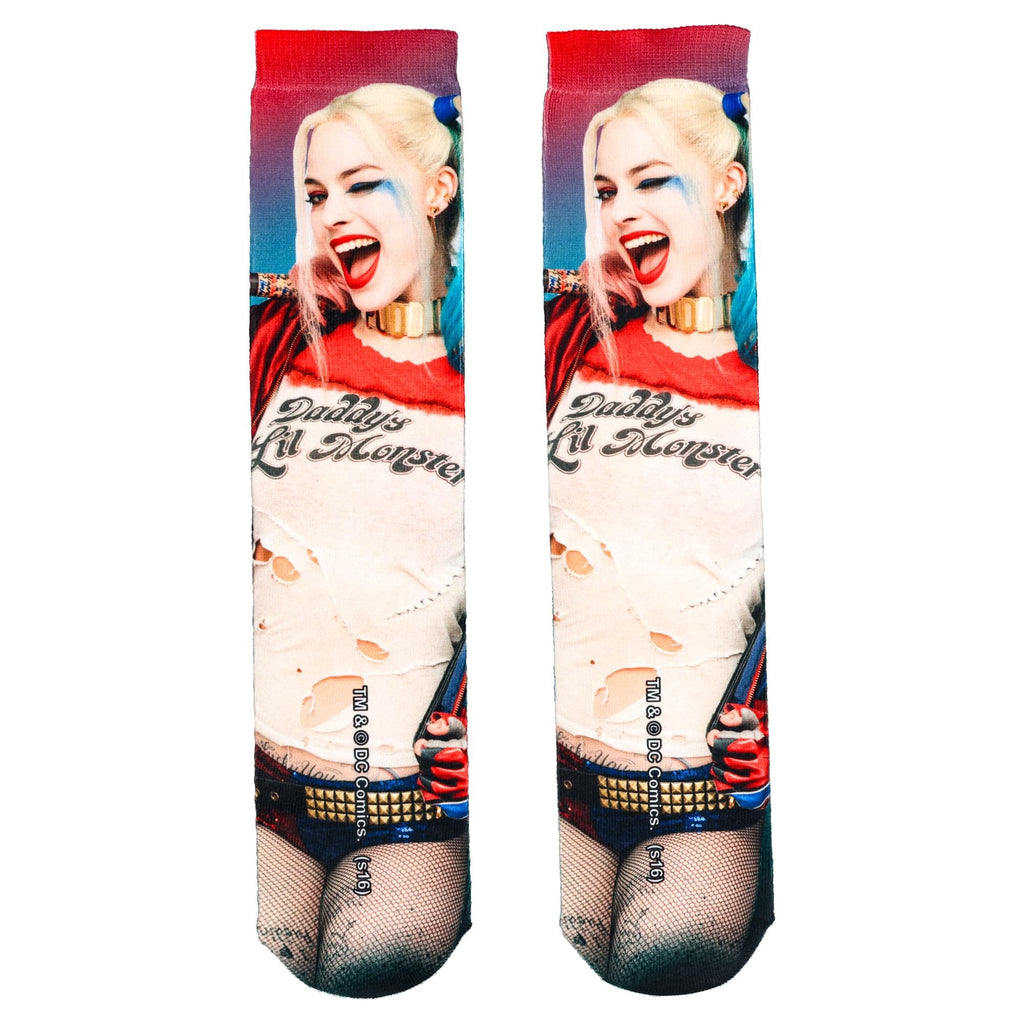 DC Comics Suicide Squad Harley Quinn Sublimated Crew Socks