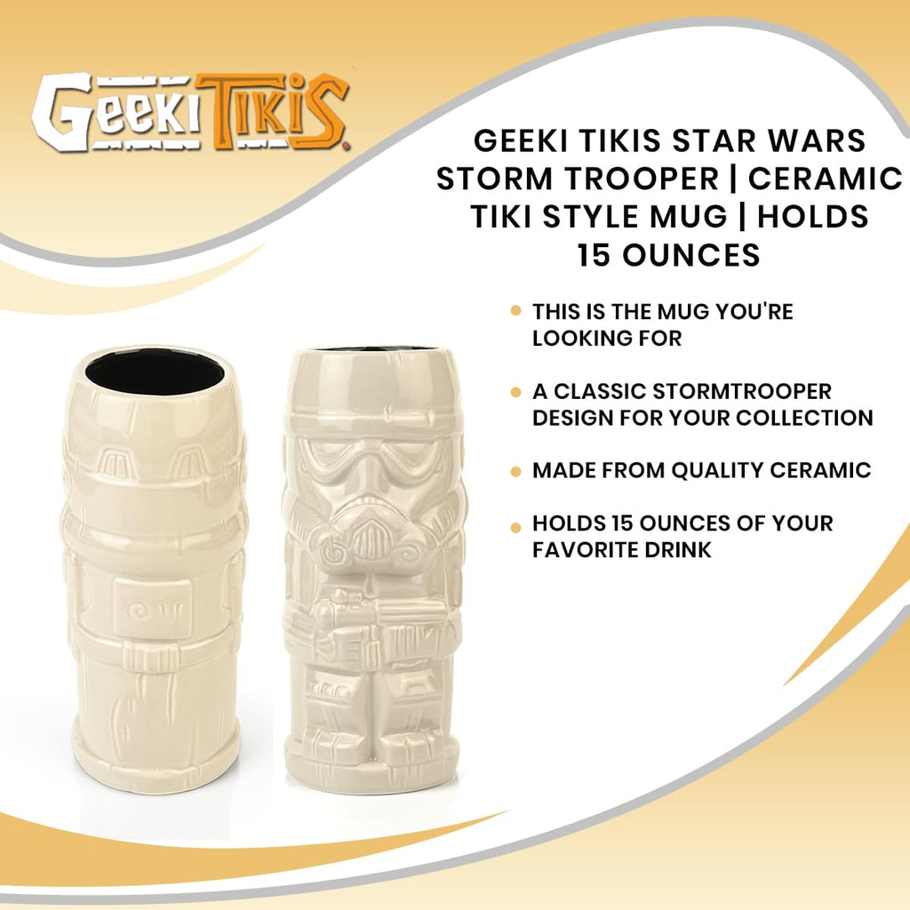 Geeki Tikis Star Wars Storm Trooper | Ceramic Tiki Style Mug | Holds 15 Ounces