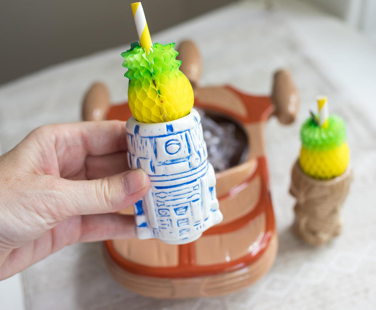 Geeki Tikis Star Wars Landspeeder Punch Bowl with Luke and R2-D2 Mini Muglets