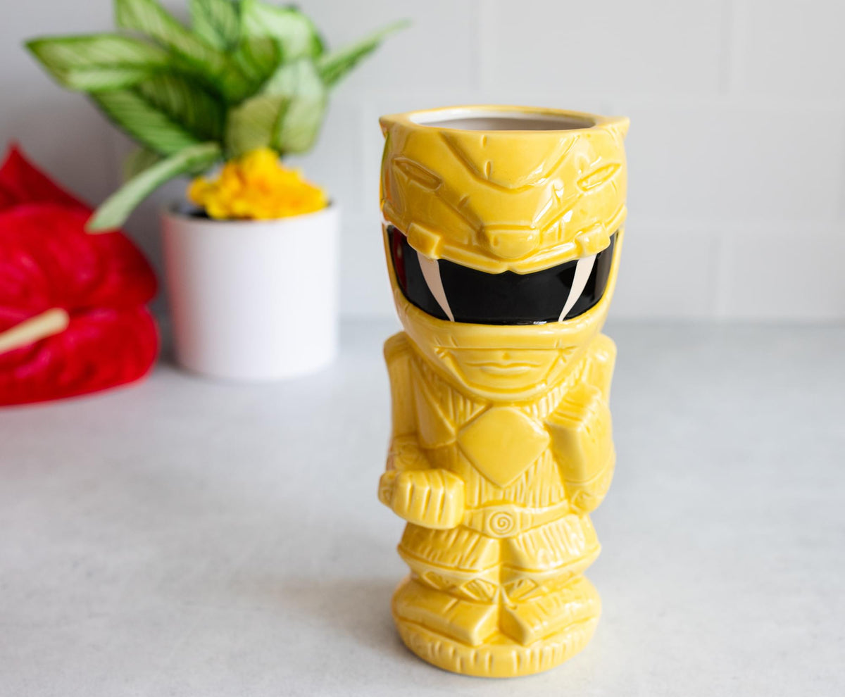 Geeki Tikis Power Rangers Yellow Ranger Ceramic Mug | Holds 15 Ounces