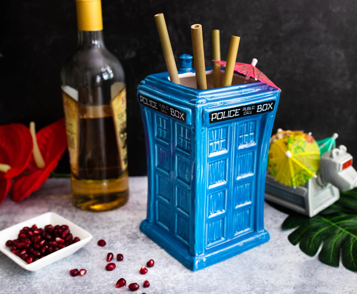Geeki Tikis Doctor Who TARDIS Ceramic Mug | Holds 42 Ounces