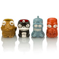 Geeki Tikis Futurama 4-Piece Ceramic Mega Muglet Set