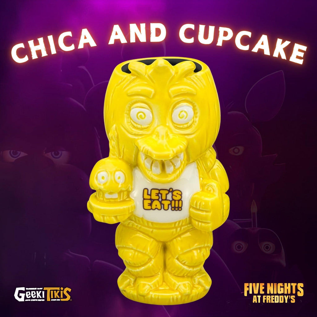 Geeki Tikis Five Nights At Freddy's Chica and Cupcake 18-Ounce Ceramic Mug