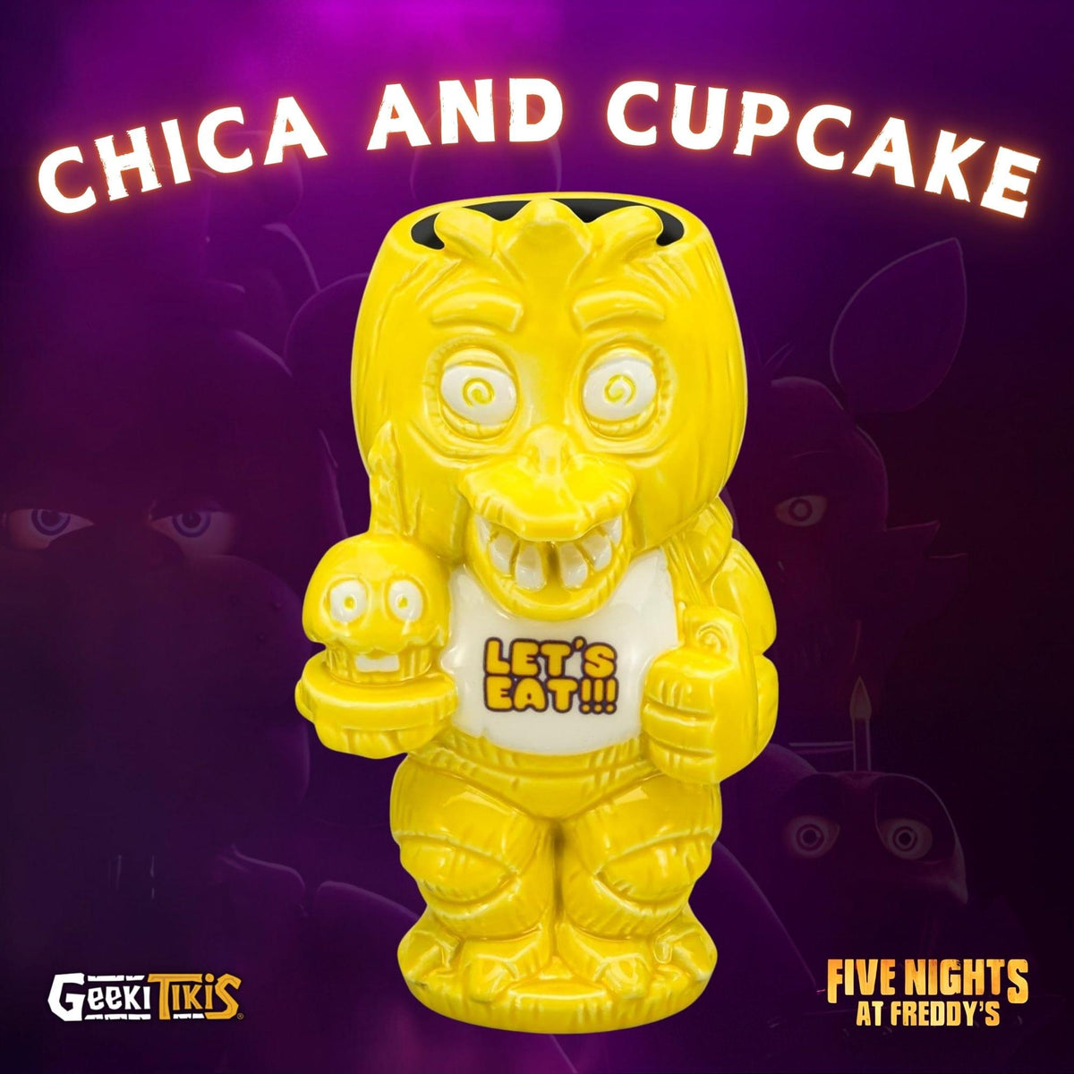 Geeki Tikis Five Nights At Freddy's Chica and Cupcake 18-Ounce Ceramic Mug