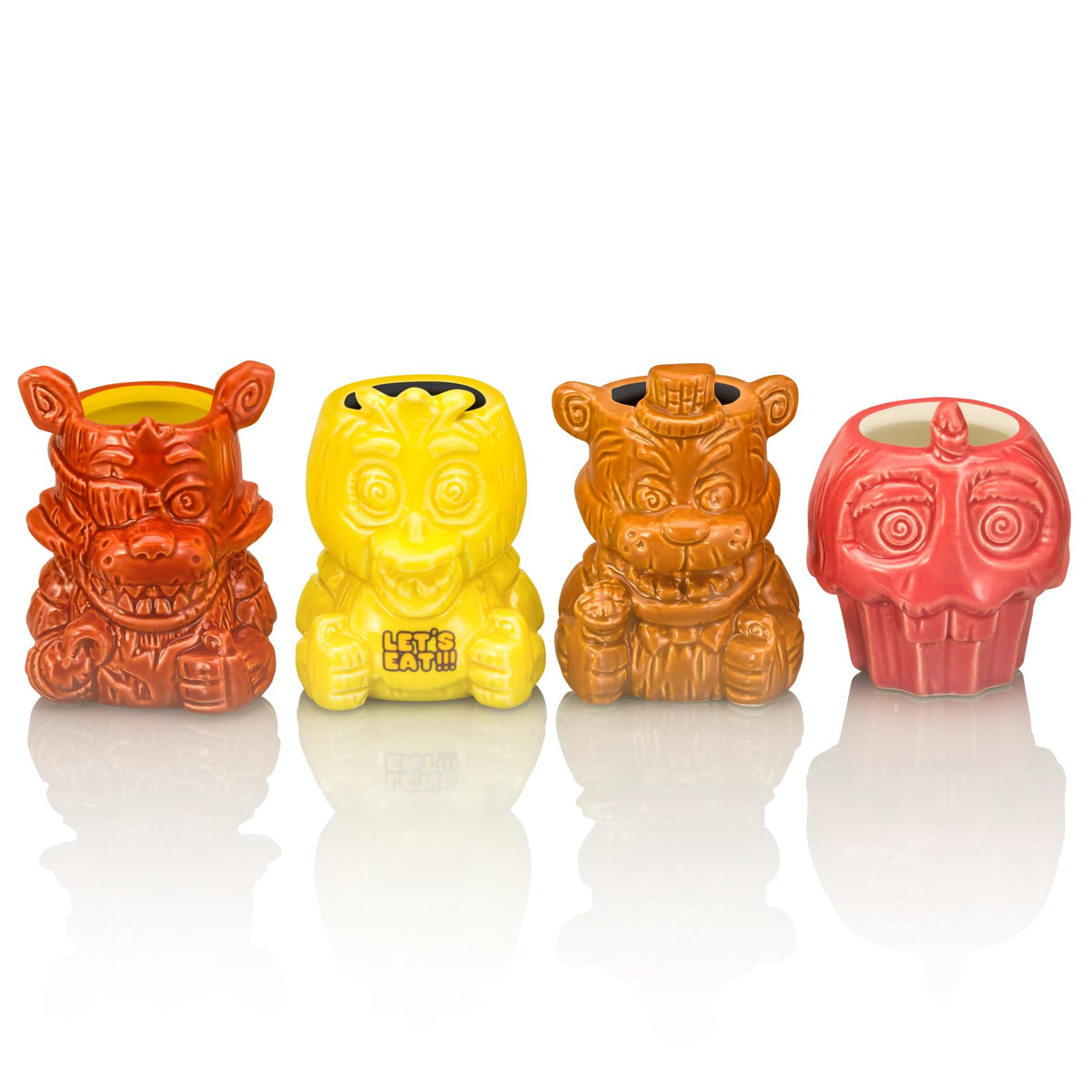 Geeki Tikis Five Nights At Freddy's 4-Piece Ceramic Mini Muglet Set