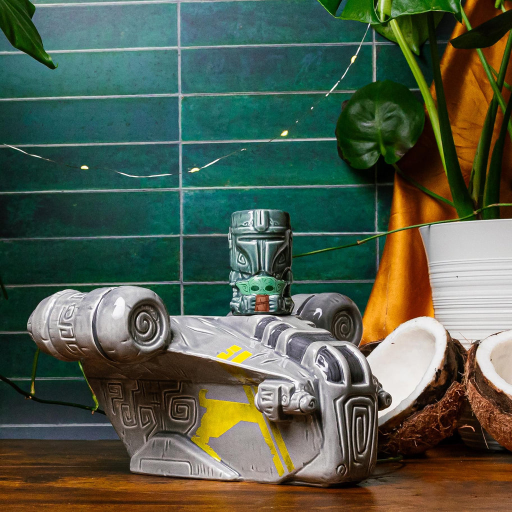 Geeki Tikis Star Wars: The Mandalorian Razor Crest Punch Bowl With Mini Muglet