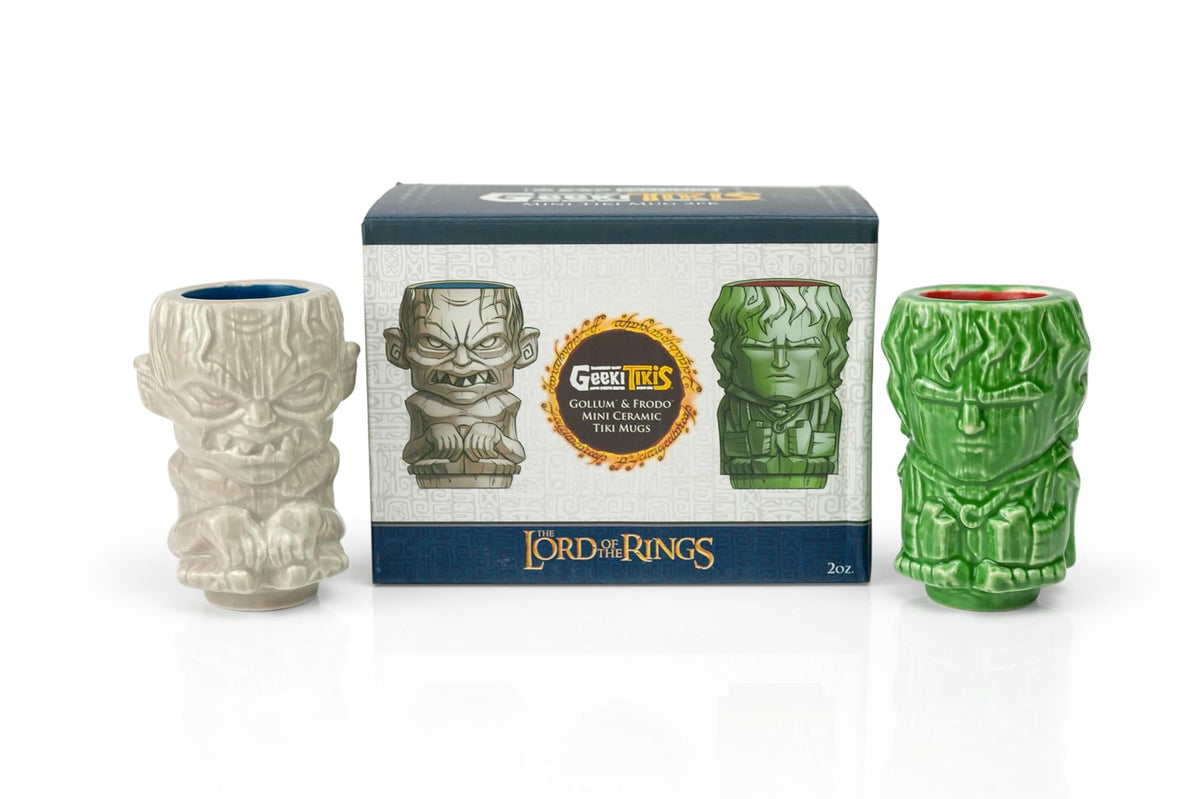 Geeki Tikis Lord Of The Rings Frodo & Gollum Mini Muglets | 2-Ounce Ceramic Mugs