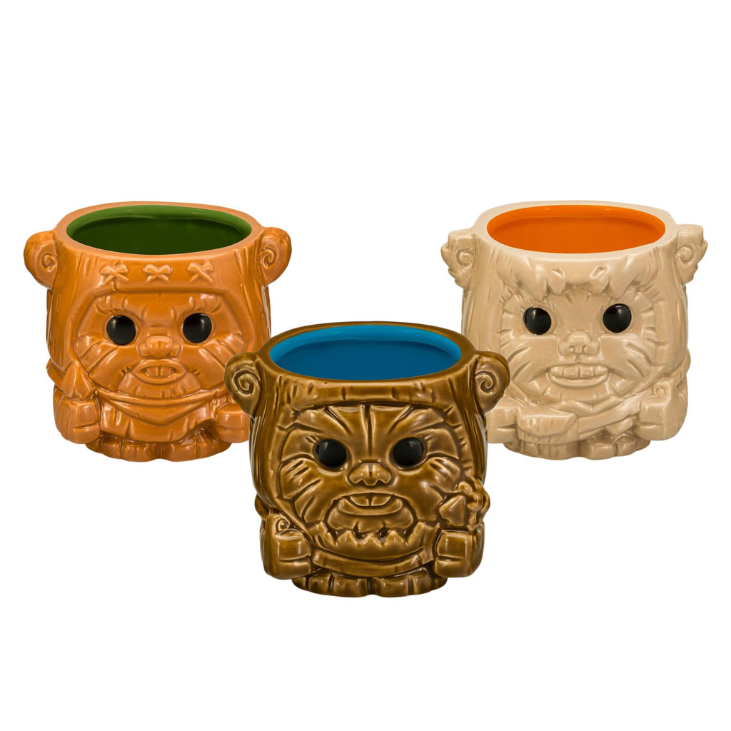 Geeki Tikis Star Wars Ewoks 6 Ounce Ceramic Mini Mug 3-Pack