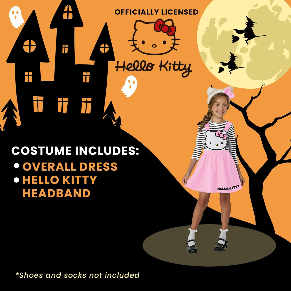 Hello Kitty Pink Overall Dress Child Costume