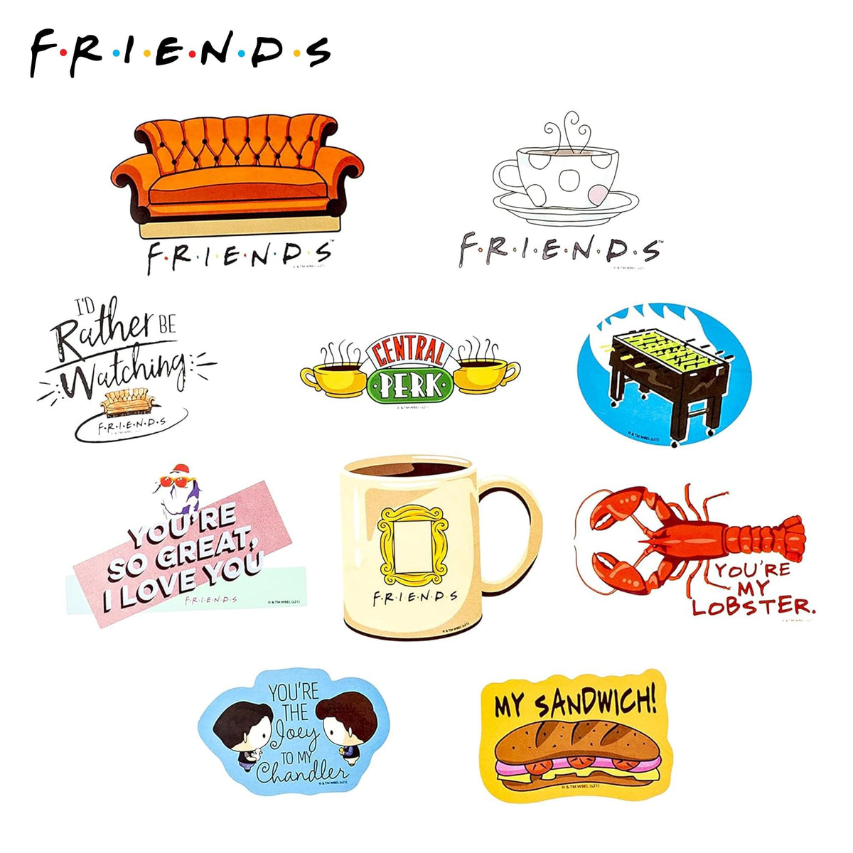 Friends #FRIENDSHIPGOALS Vinyl Decal 60-Pack
