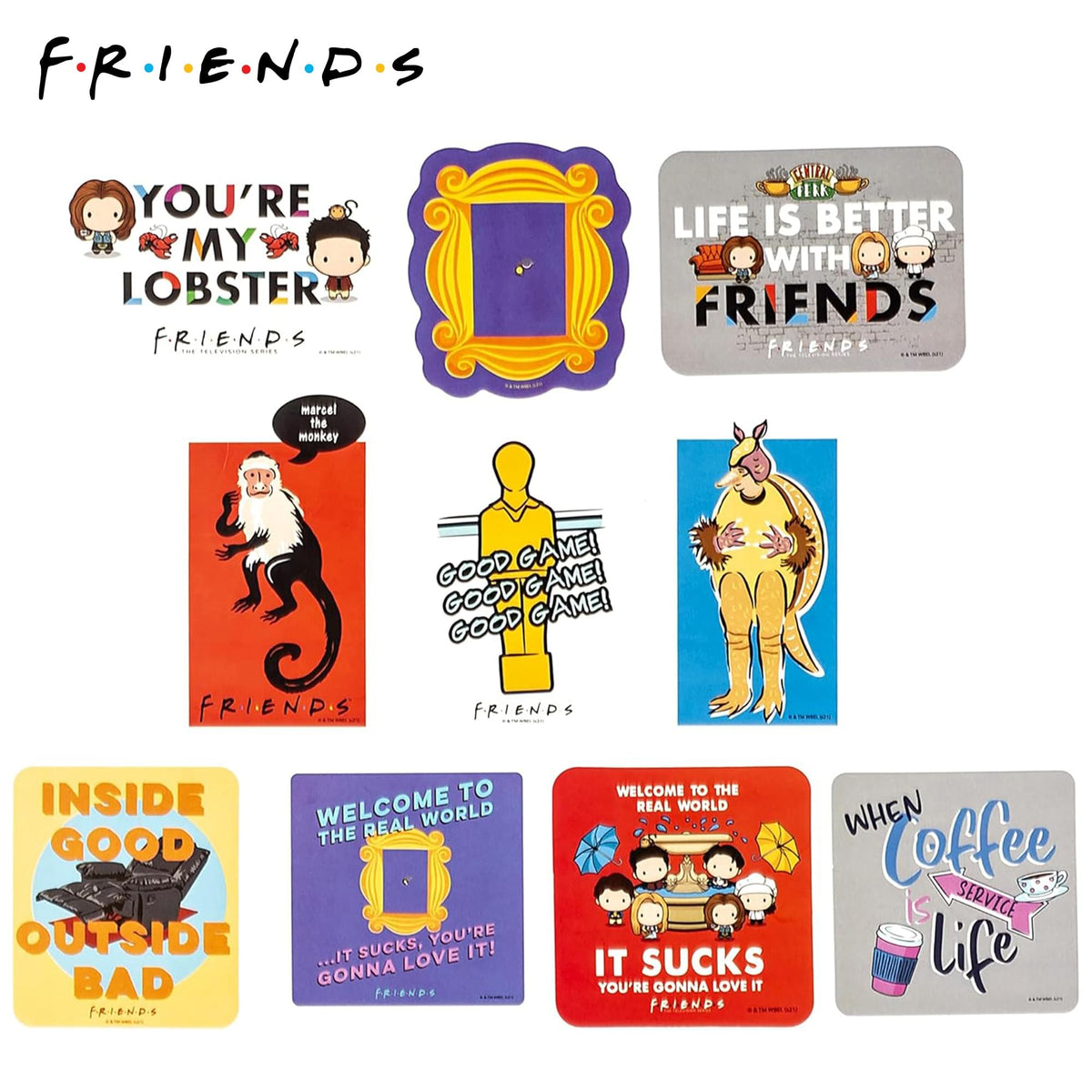 Friends #FRIENDSHIPGOALS Vinyl Decal 60-Pack