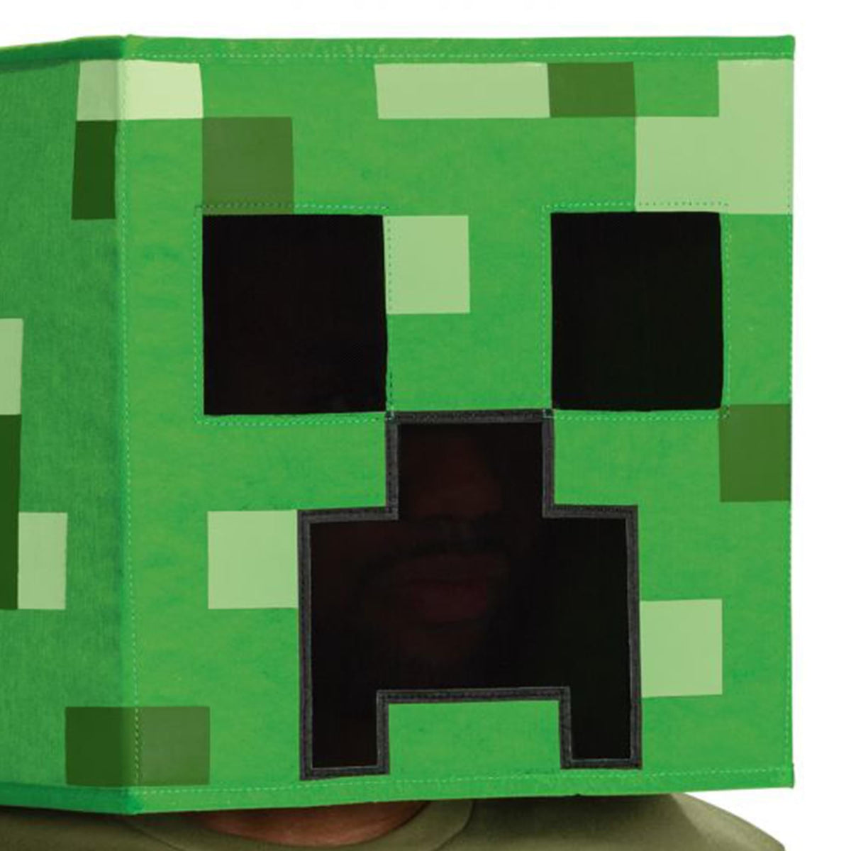 Minecraft Creeper Block Head Glow In The Dark Costume Mask