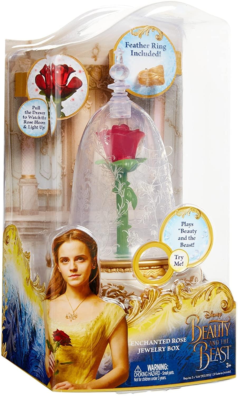 Disney Beauty and the Beast Lights & Sound Enchanted Rose Jewelry Box
