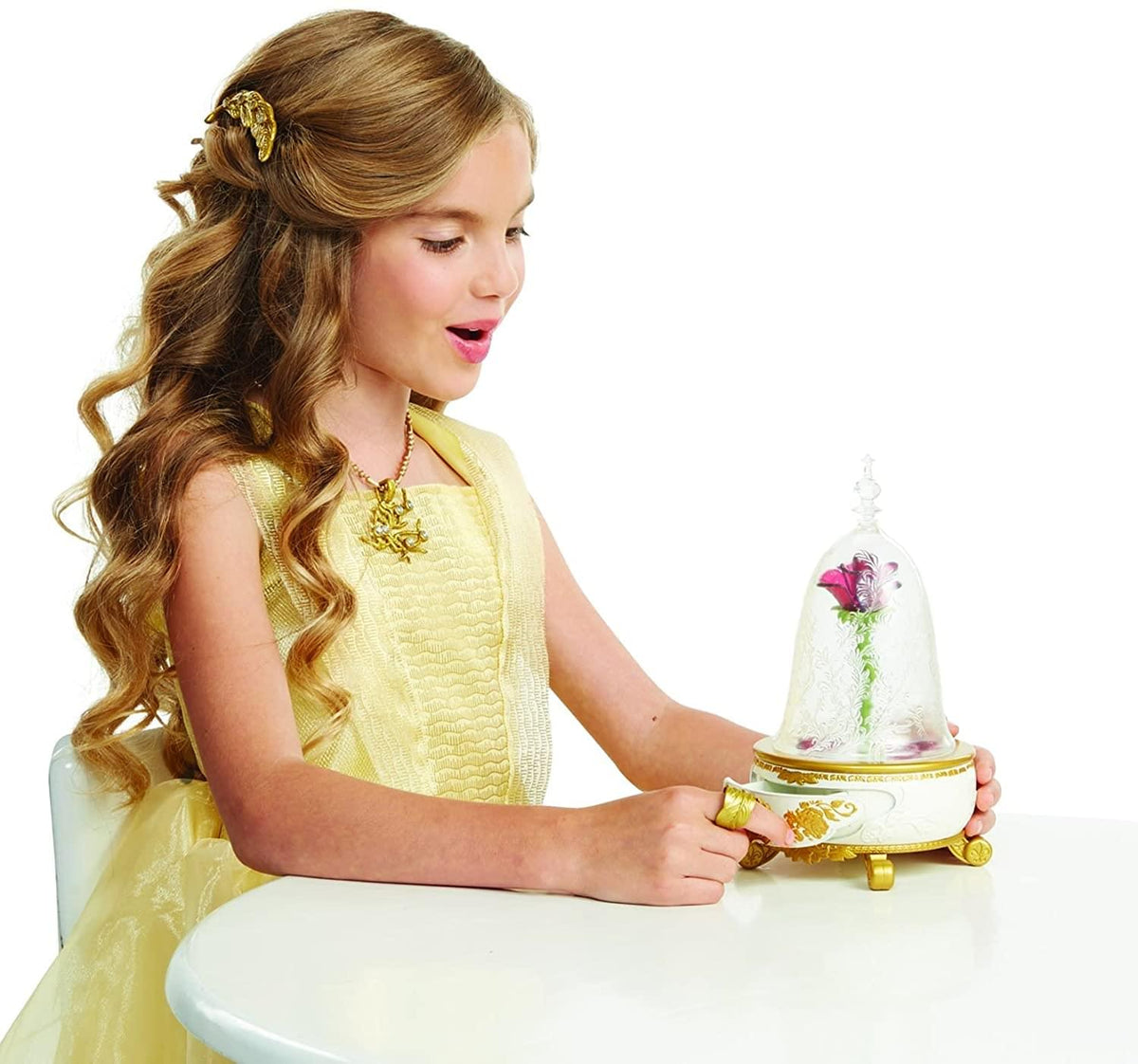 Disney Beauty and the Beast Lights & Sound Enchanted Rose Jewelry Box