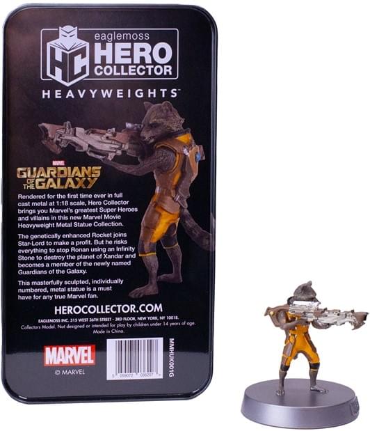 Eaglemoss Marvel Heavyweights 1:18 Metal Statue | Rocket Racoon