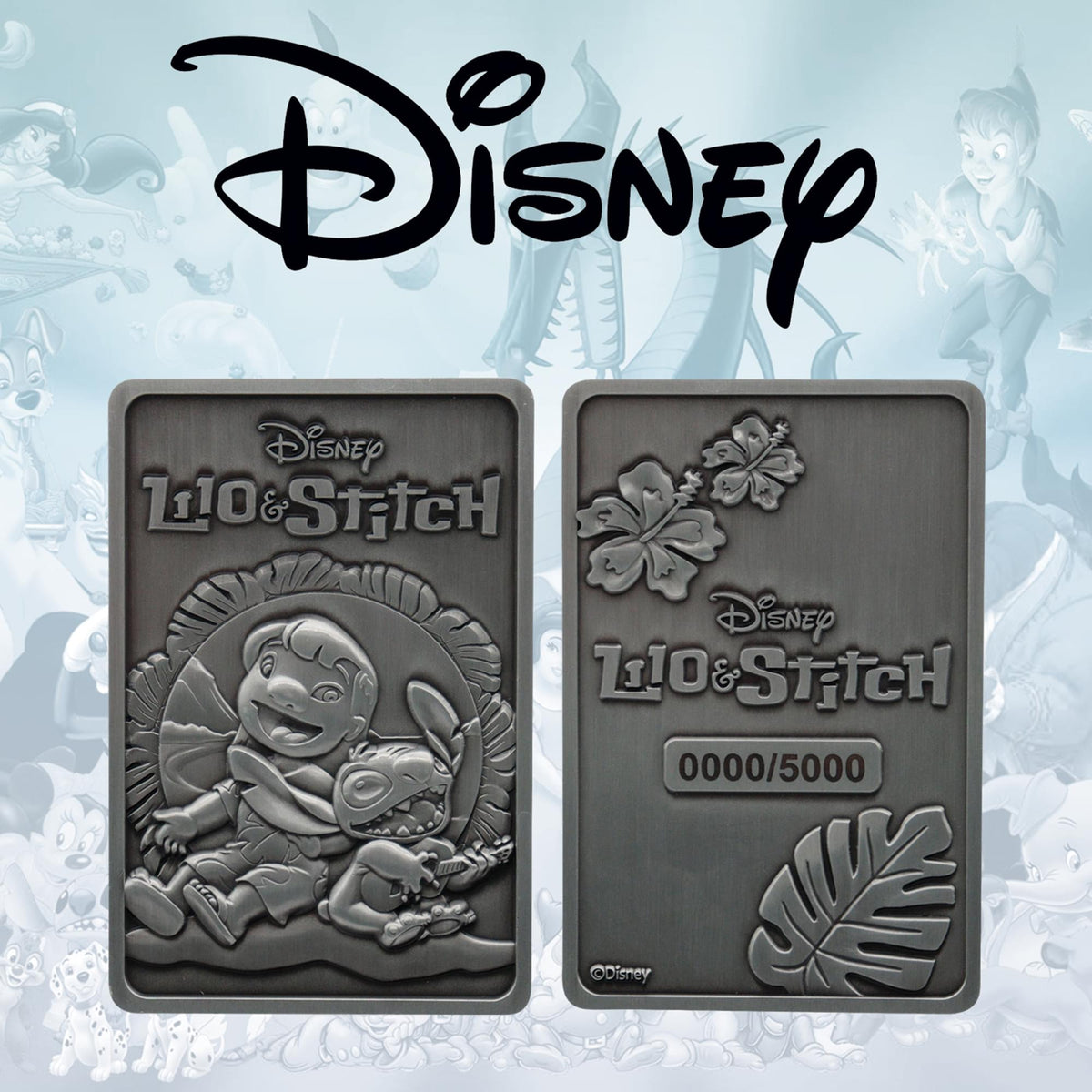 Disney Lilo & Stitch Limited Edition Double-Sided Embossed Metal Ingot