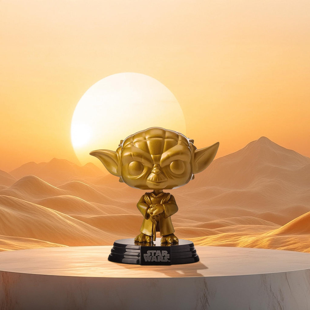 Star Wars Funko POP 4 Inch Vinyl Figure | Metallic Gold Yoda