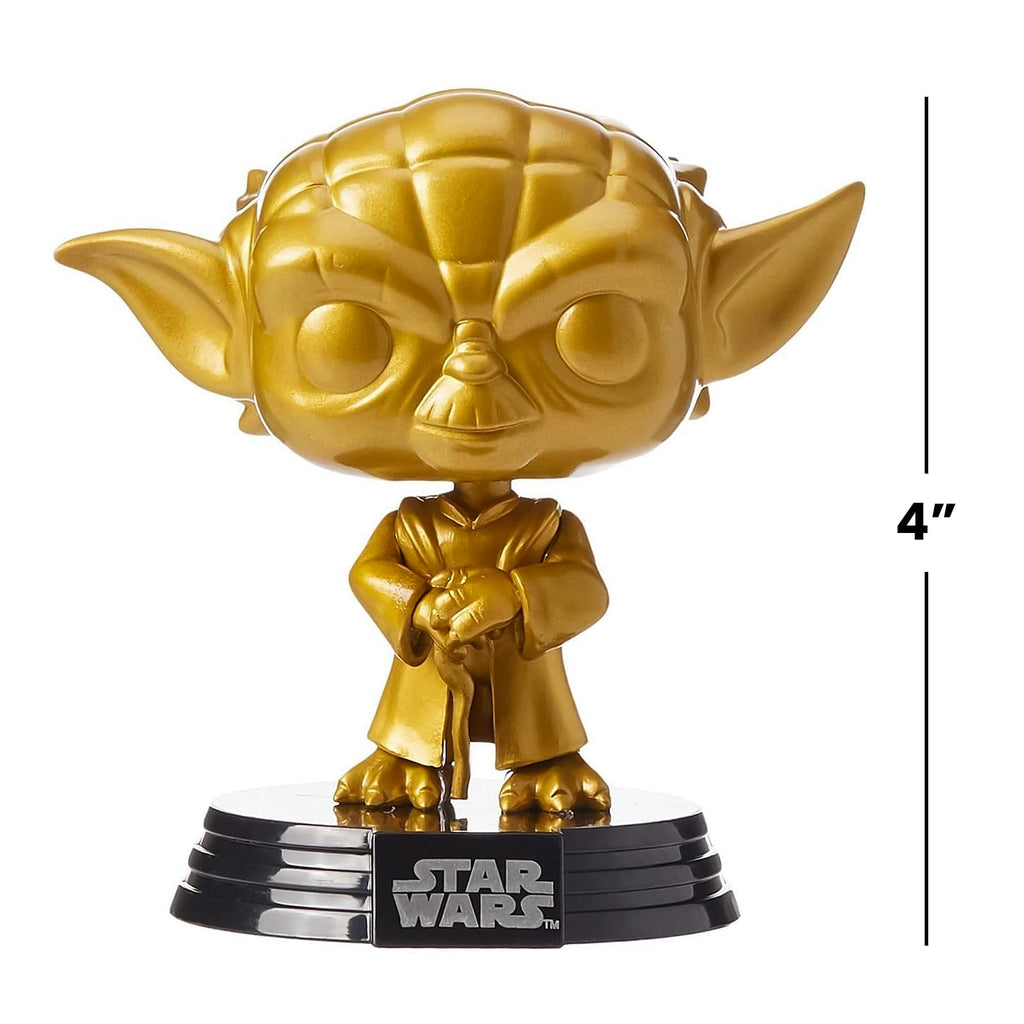 Star Wars Funko POP 4 Inch Vinyl Figure | Metallic Gold Yoda