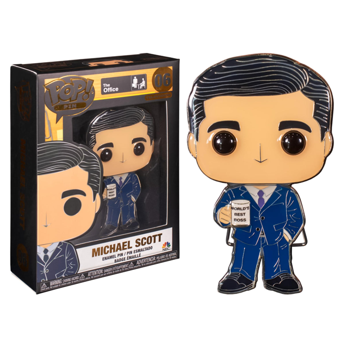 The Office 3 Inch Funko POP Pin | Michael Scott