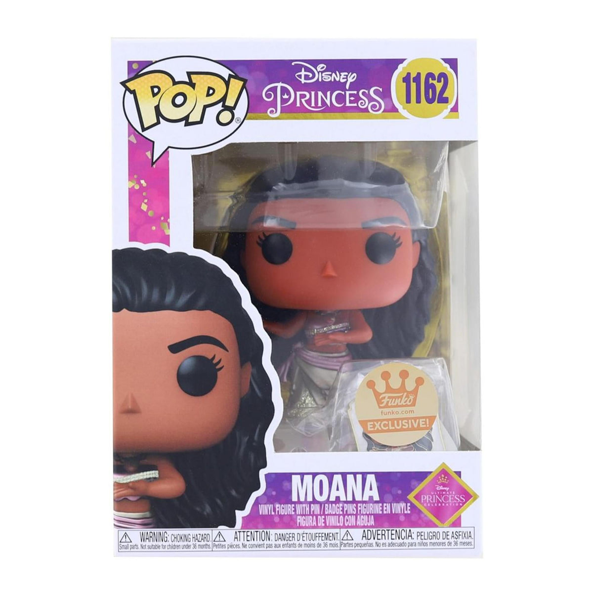 Disney Princess Funko POP Vinyl Figure | Moana (Gold) with Pin