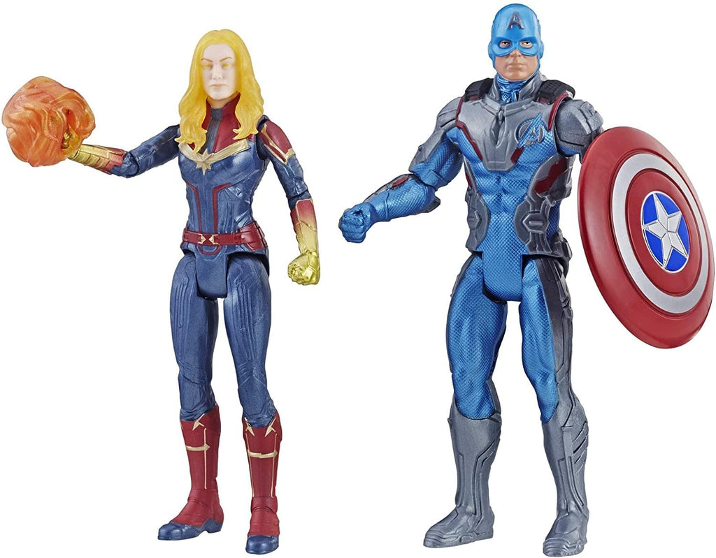Marvel Avengers 6 Inch Action Figure Team Pack | Captain America & Captain Marvel