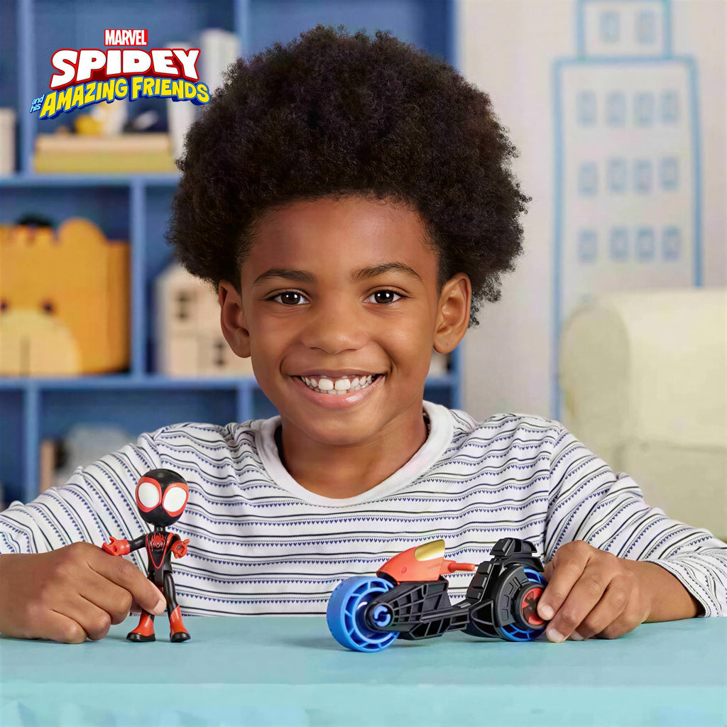 Marvel Spidey and Friends Figure & Motorcycle | Miles Morales