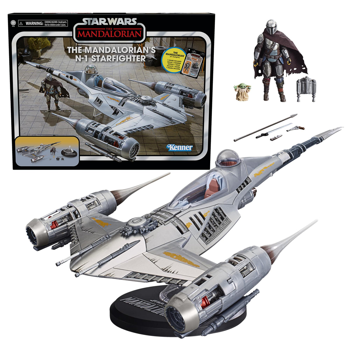 Star Wars The Mandalorian 3.75 Inch Action Figure and N-1 Starfighter Playset