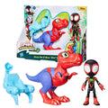 Marvel Spidey and Friends 4-Inch Dino-Webs Set | Spidey-Rex & Miles Morales