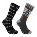 Friends How You Doing and Logo Unisex Novelty Crew Socks | 2 Pairs  | Size 6-12