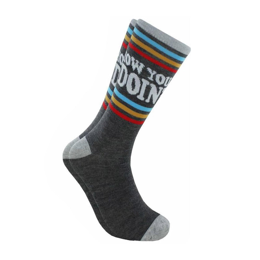 Friends How You Doing and Logo Unisex Novelty Crew Socks | 2 Pairs  | Size 6-12