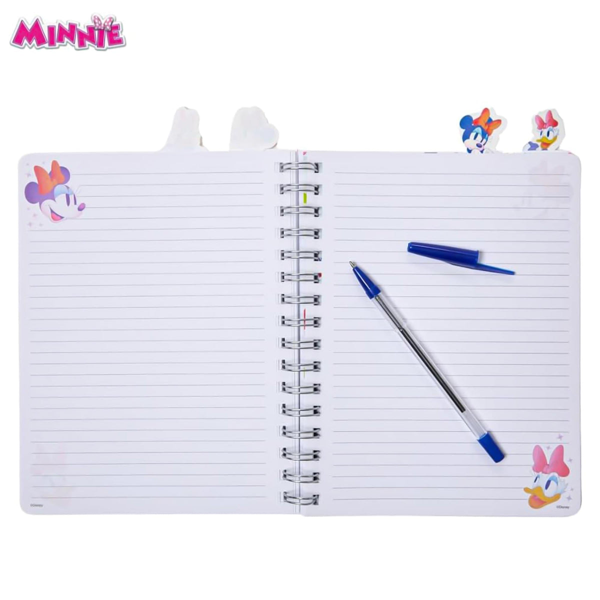 Disney Minnie Mouse and Daisy Duck "Girlies Just Get It" 4 Tab Spiral Journal