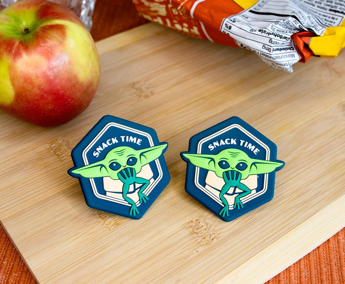 Star Wars: The Mandalorian Grogu "Snack Time" Magnetic Chip Clips | Set of 2