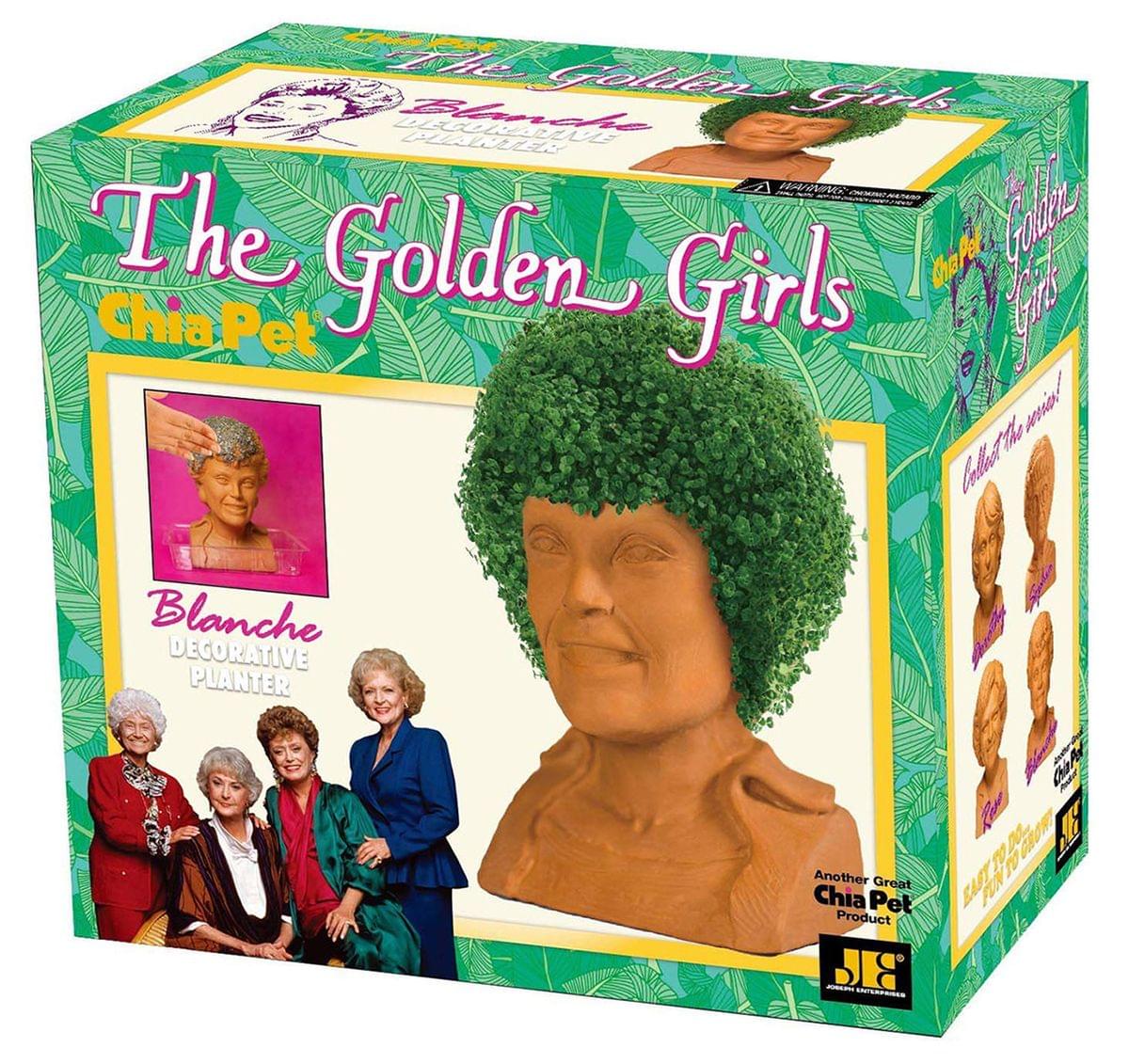 Golden Girls Chia Pet Blanche Decorative Pottery Planter