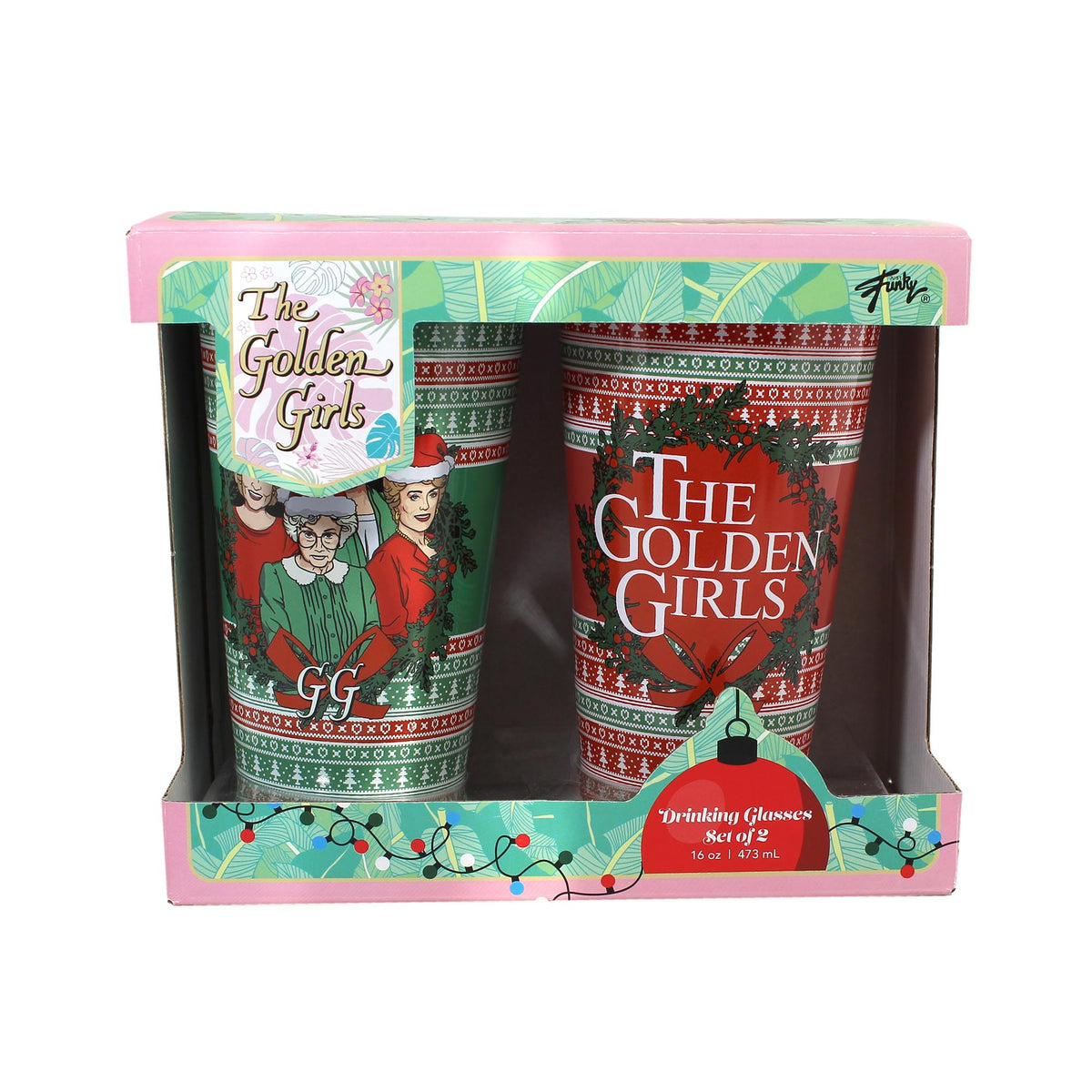 The Golden Girls Holiday 16oz Pint Glasses | Set of 2