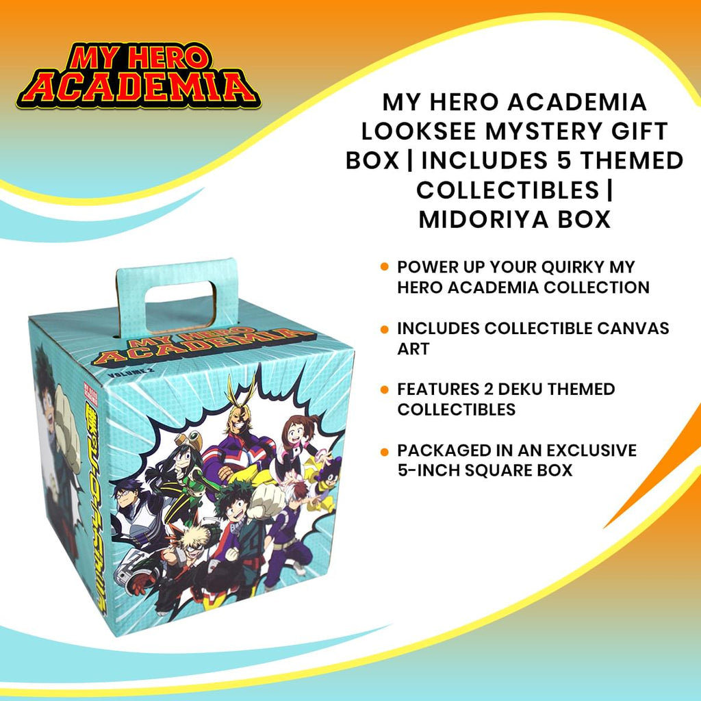 My Hero Academia LookSee Mystery Gift Box | Includes 5 Themed Collectibles | Midoriya Box