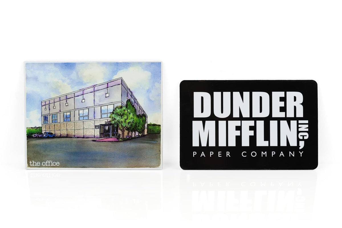 The Office Fridge Magnet Set - 4pcs Cool 4x3 Inches Flat Refrigerator Magnets