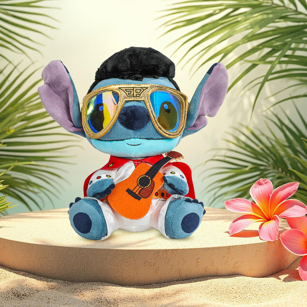 Disney Lilo & Stitch 9 Inch Elvis Stitch Plush | White Jumpsuit