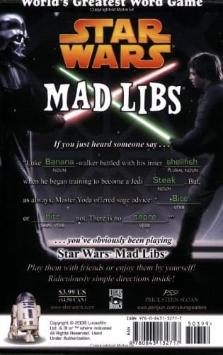 Star Wars Mad Libs, World's Greatest Word Game Book