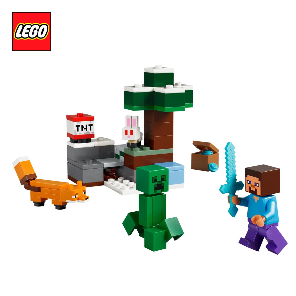 Minecraft LEGO 21583 Steve's Taiga Adventure 79-Piece Building Set