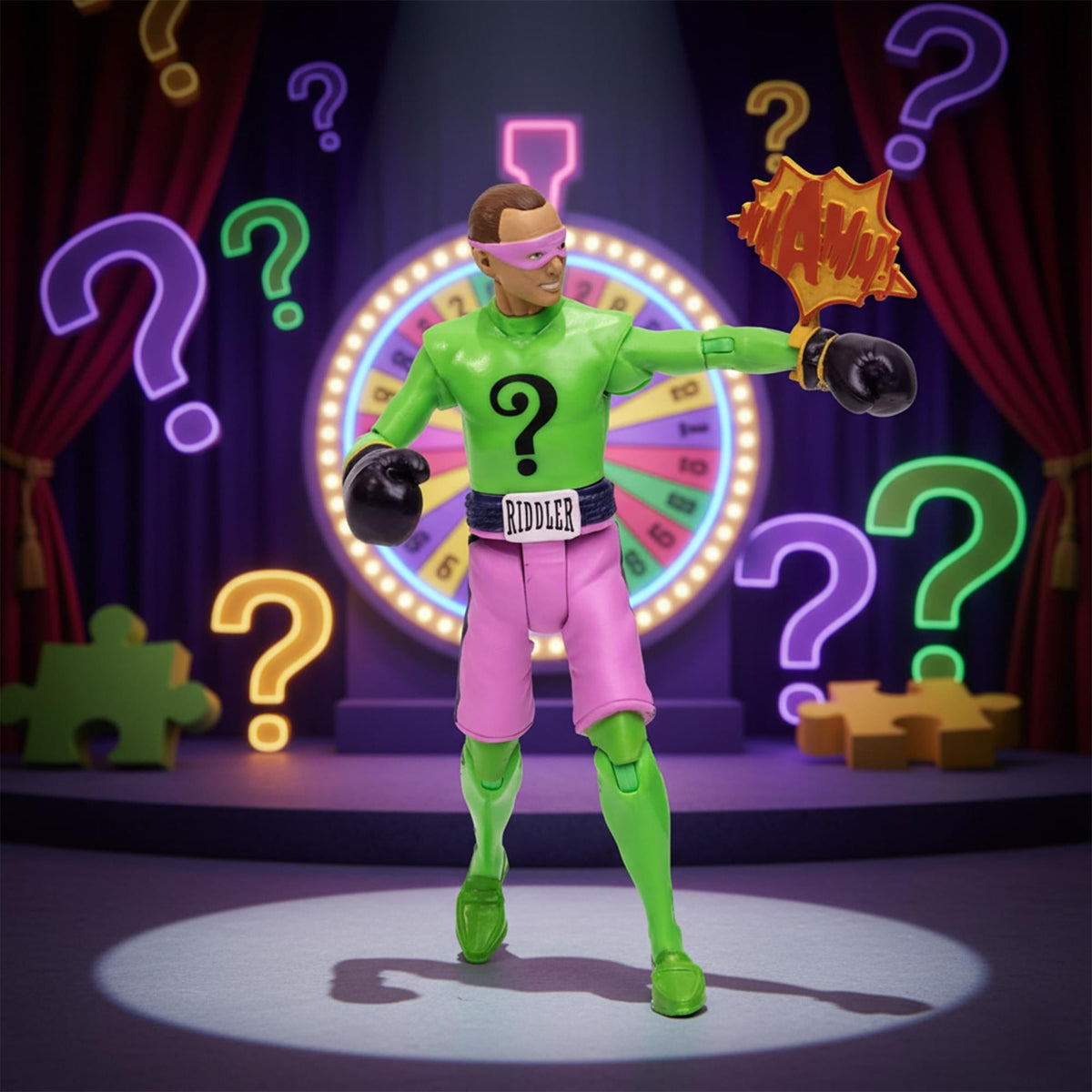 DC Batman 1966 TV Series 5 Inch Action Figure | Riddler Boxing