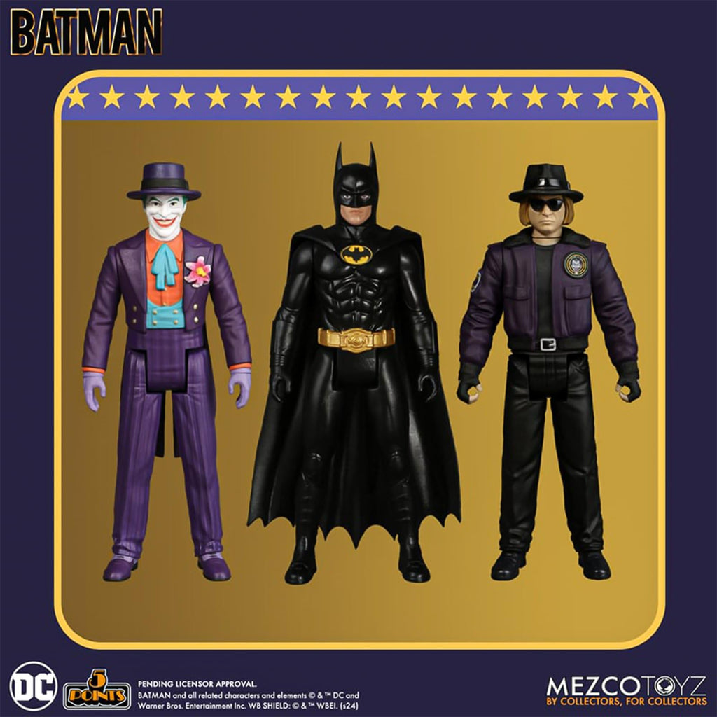 DC Comics 5 Points 1989 Batman Action Figure | Joker
