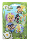 Disney Tinker Bell 1.25 Inch Collectible Button Pins | Set of 4