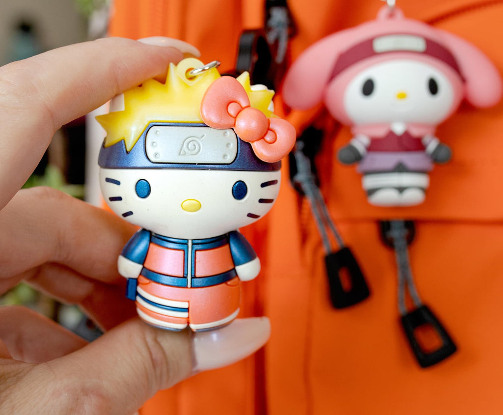 Hello Kitty x Naruto 3D Foam Figural Bag Clip 3-Piece Set