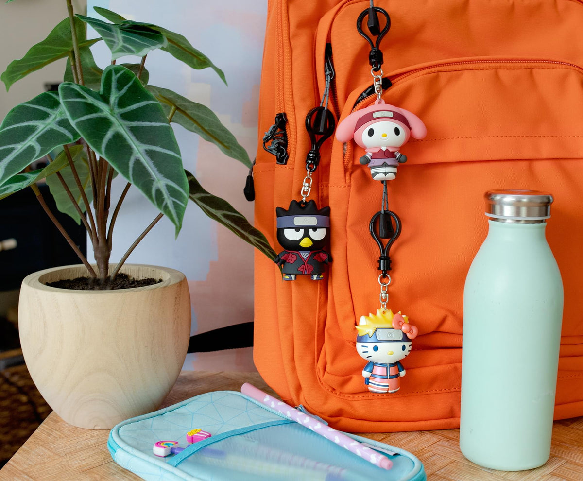 Hello Kitty x Naruto 3D Foam Figural Bag Clip 3-Piece Set