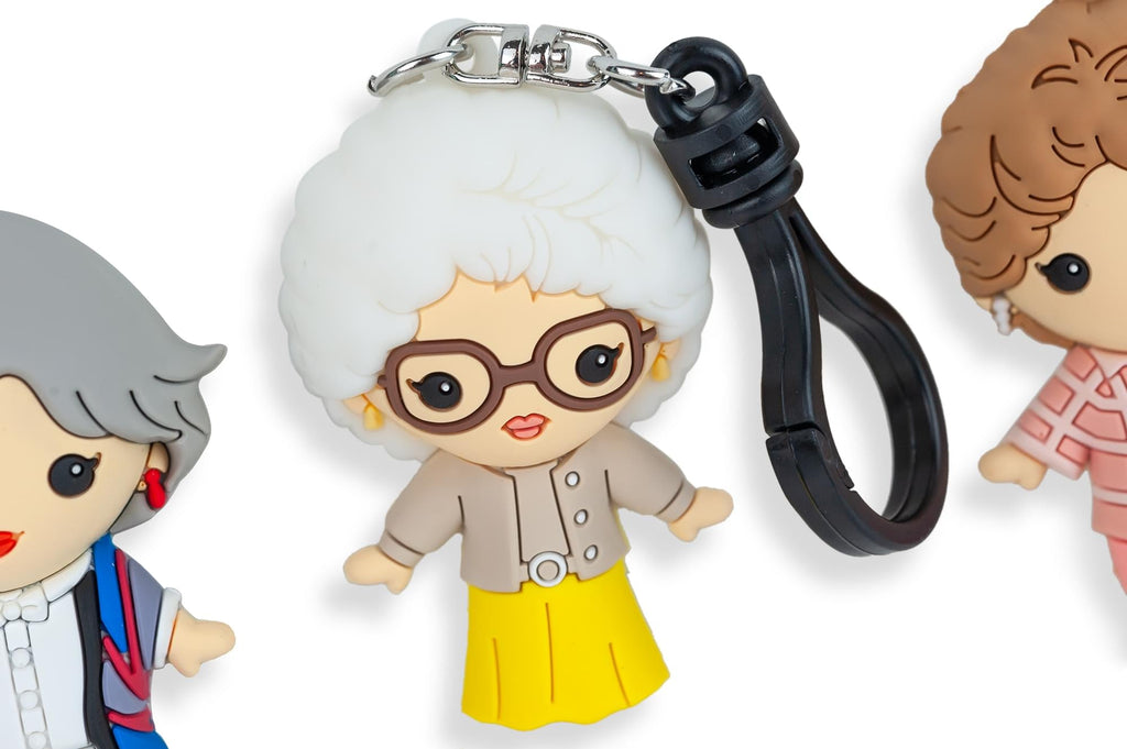 The Golden Girls 4-Piece Foam Figural Backpack Clip Figure Box Set Toynk Exclusive