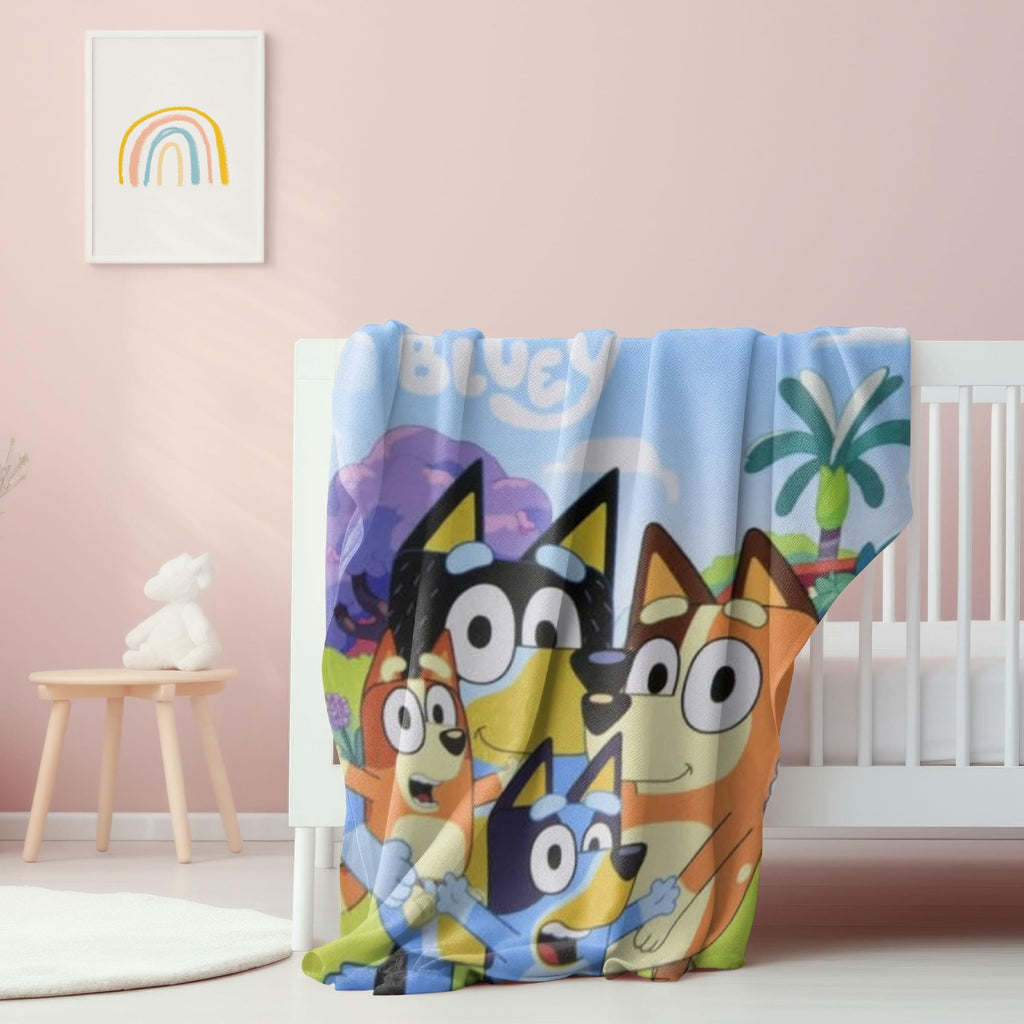 Bluey and Family 45 x 60 Inch Fleece Throw Blanket