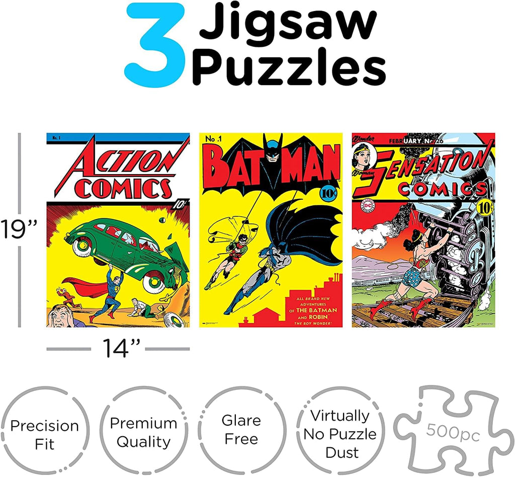 DC Comics 500 Piece Jigsaw Puzzles | Set of 3